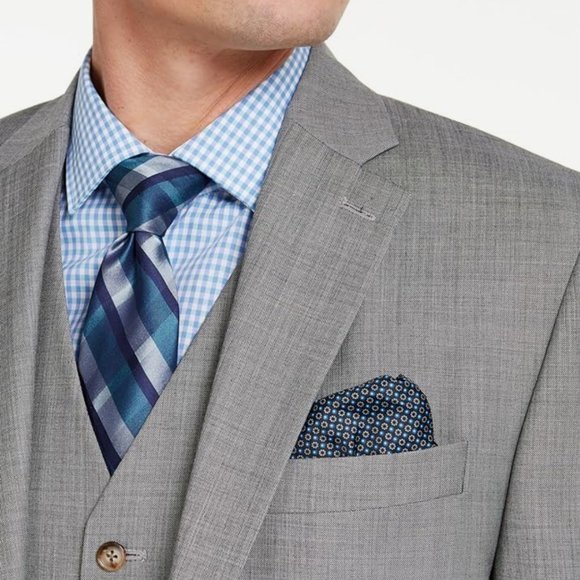 LAUREN RALPH LAUREN Grey Ultraflex Classic-Fit Wool Suit Jacket 48R & Pant 42x30 - Picture 15 of 15